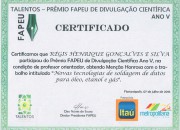premio fapeu 2016 certificado regis