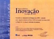 premio finep 2003 certificado