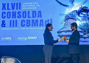 Trabalho de membros do LABSOLDA recebe prêmio de melhor do CONSOLDA & CBMAdi 2025